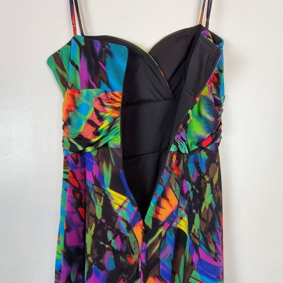 Bisou bisou strapless vibrant cocktail dress - Picture 4 of 7